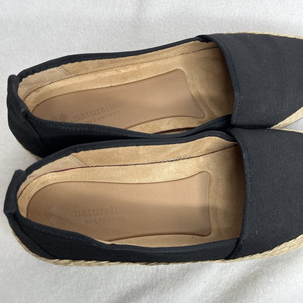 Naturalizer Loafer Women Slip On Casual Espadrille Flats Shoes 10 M Black - Picture 10 of 11